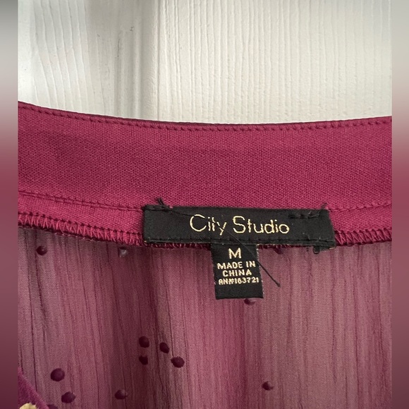 Burgundy dress with gold flecks - Picture 3 of 4